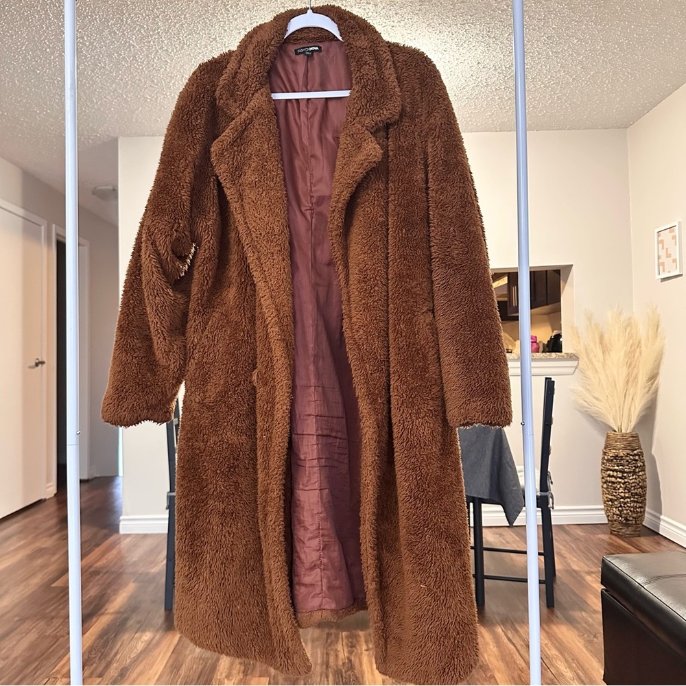 Women's Brown Teddy Coat